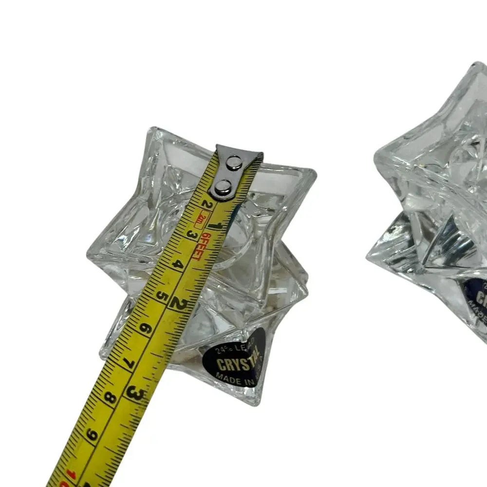 Michael C. Fina 5th Avenue Crystal Candle Holders Set
